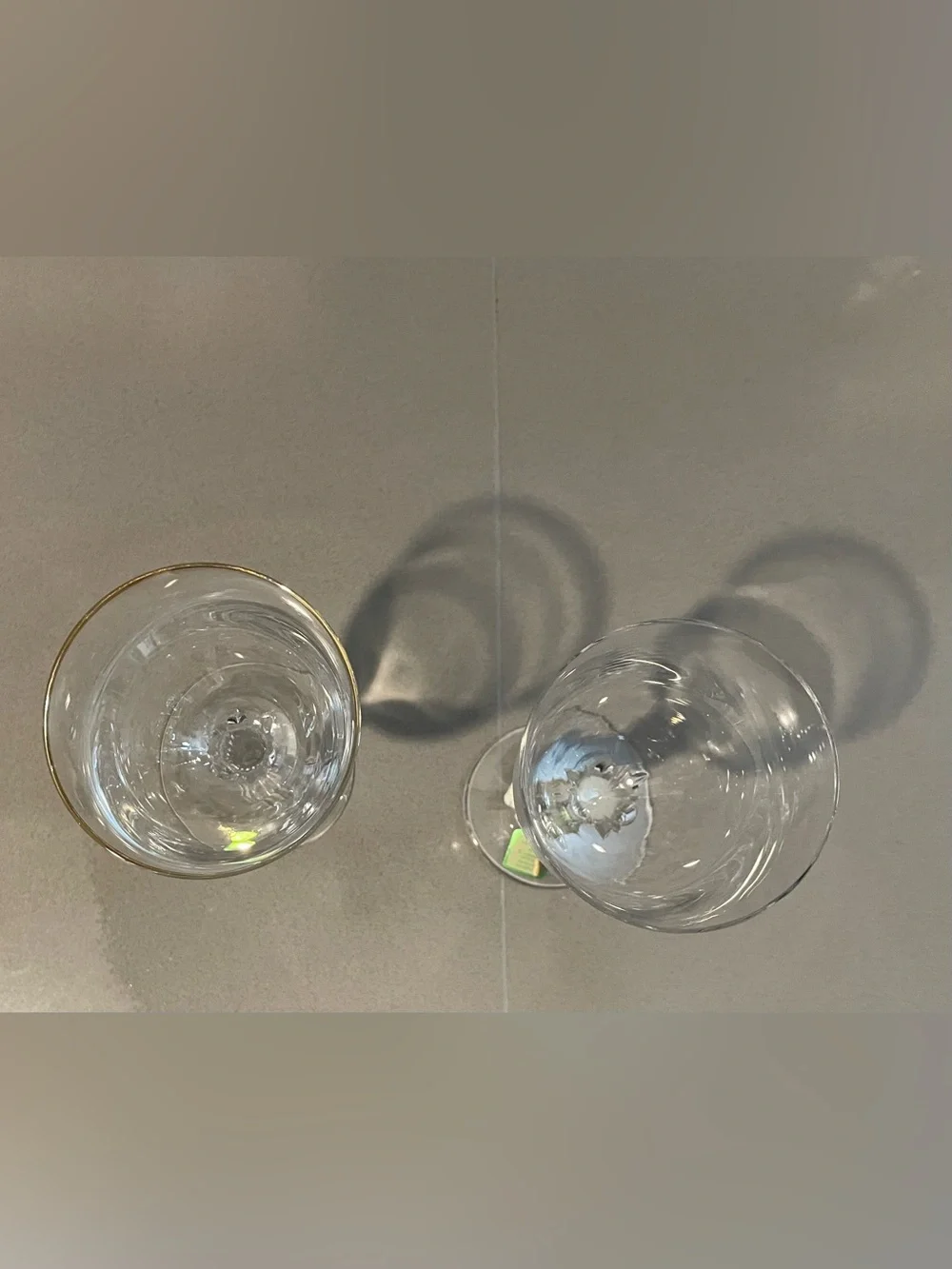Marquis By Waterford Crystal Eternity Gold Wine Glasses, Set of 2.
